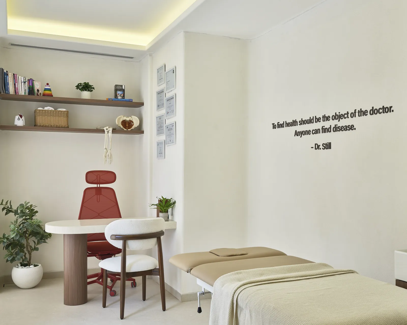The osteopathy consultation and treatment room at Align by Ami